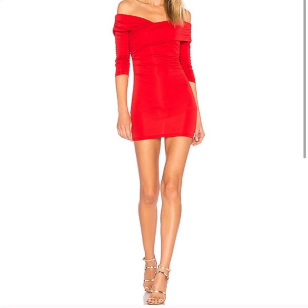 Revolve Majorelle Off shoulder Red Dress Size XS
